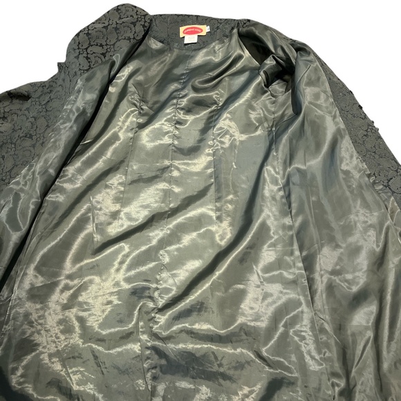 SHANGHAI SOHO Long Brocade Jacket Size Large Green Gorgeous Fabric - Picture 10 of 11